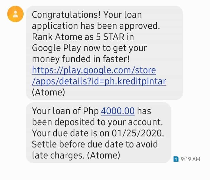 Atome Credit second loan, pre-approved loan, Atome credit fast cash loan in 2020 review