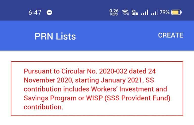 SSS PRN List