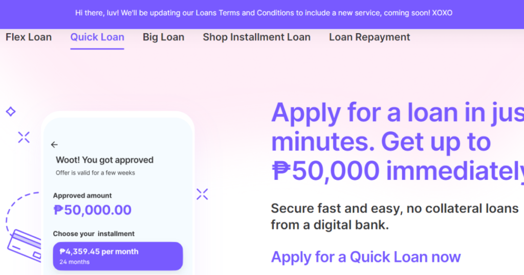 quick cash loan apps- a picture showing the Tonik Bank