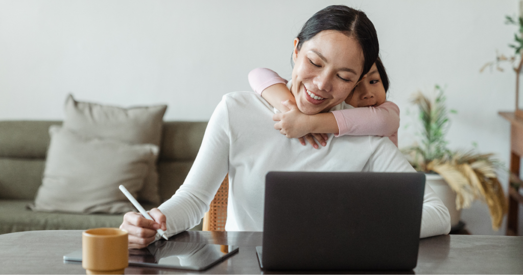 Working from Home in the Philippines- mother working